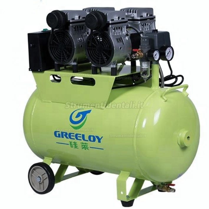 Greeloy® GA-82 60 litri compressore silenziato dentista senza olio 1600w